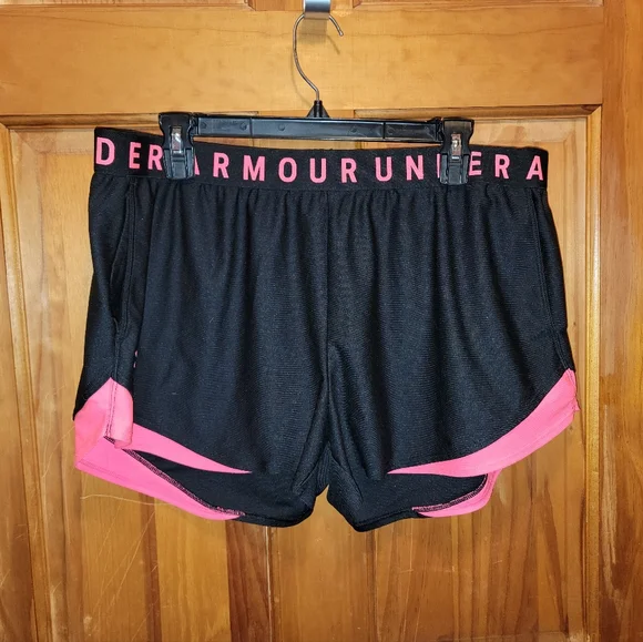 Under Armor Atheltic Shorts XXL Pink and Black - Picture 1 of 3